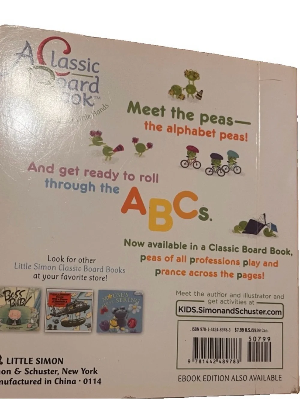 LMNO Peas Board Book by Keith Baker Children's Alphabet Concept Preschool Art
